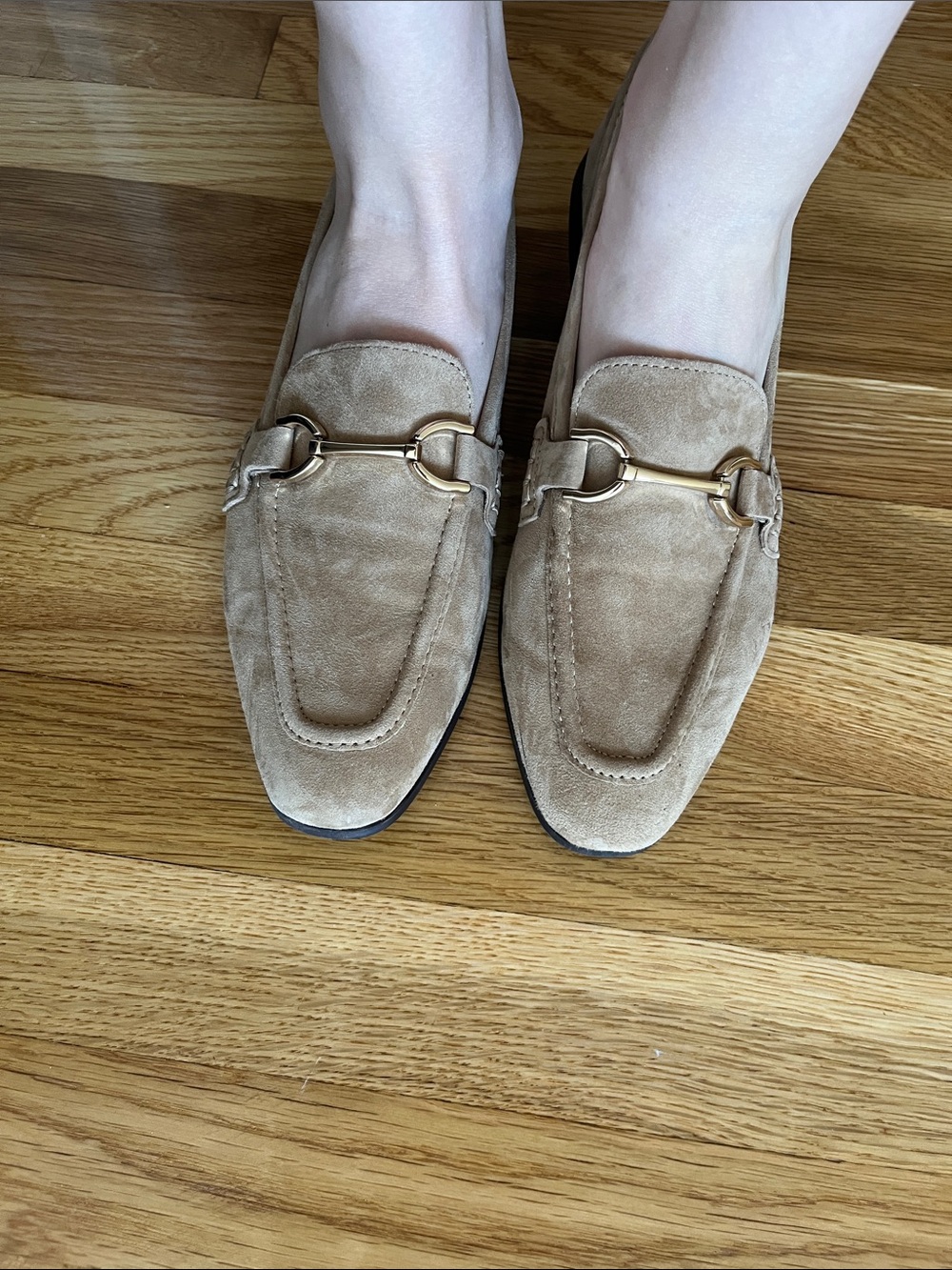 Steve Madden Tan Suede Bit Loafers